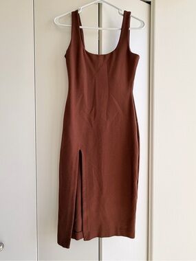 NBD Brown Midi Dress | Size XS